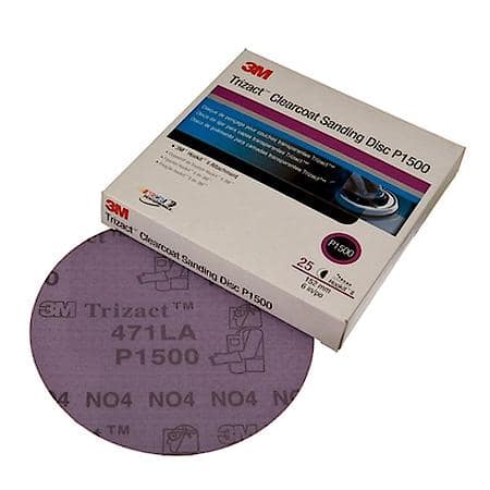 Trizact Hookit Clear Coat Sanding Disc, P1500 (Sold by each)