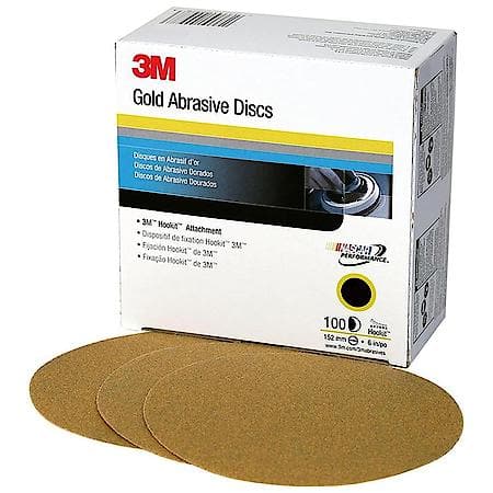 Hookit Gold Disc 216U, 00977, 6 in, P240A (Sold by each)