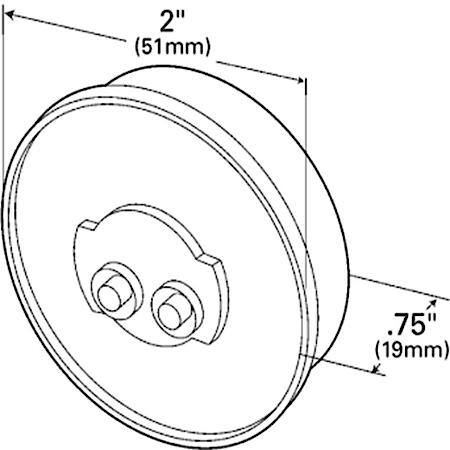 2" Twist-In Sealed License Light, Clear