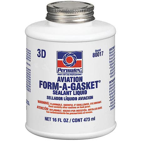 Aviation Form-A-Gasket Sealant 3D, Brown, 473ml Can