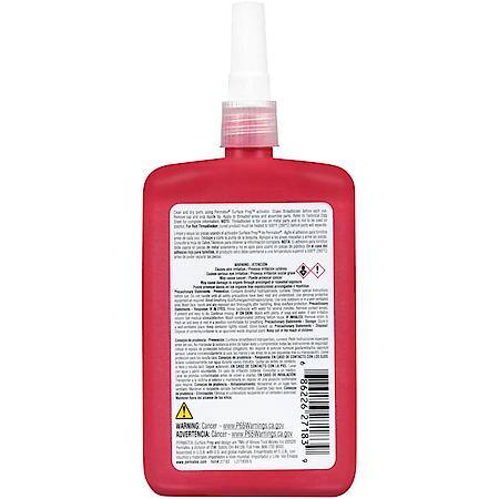 Red Threadlocker: High Strength, Heavy Duty 3/8" to 1", 90 mL