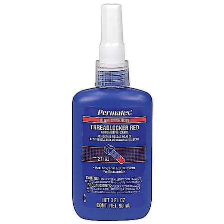 Red Threadlocker: High Strength, Heavy Duty 3/8" to 1", 90 mL