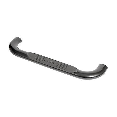 With Step Pads, 4" Oval Bent, Powder Coated, Black, Steel, Frame Body Mount Bolt