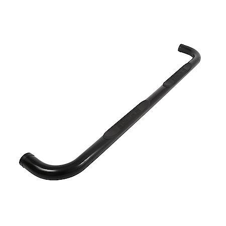 With Step Pads, 3 Inch Round Bent, Black, Steel, Frame Body Mount Bolts