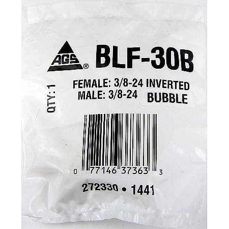 Brass Adapter, Female(3/8-24 Inverted), Male(3/8-24 Bubble), 1/Bag