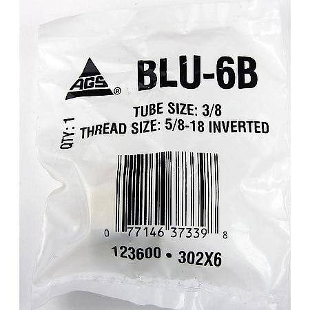 Brass Brake Line Union, 3/8 (5/8-18 Inverted), 1/bag