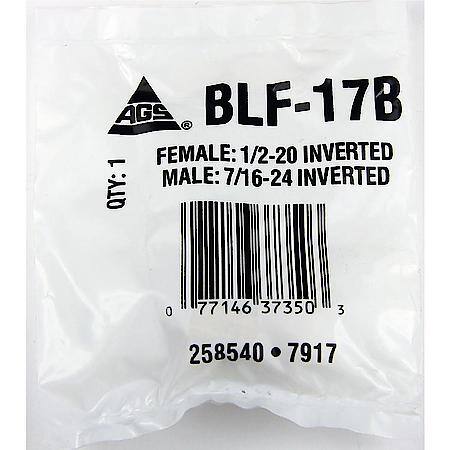 Brass Adapter, Female(1/2-20 Inverted), Male(7/16-24 Inverted), 1/Bag