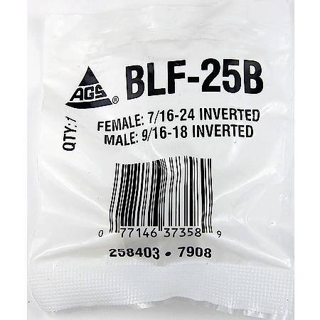 Brass Adapter, Female(7/16-24 Inverted), Male(9/16-18 Inverted), 1/Bag