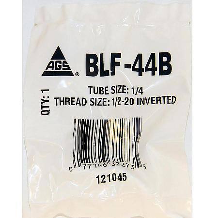 Steel Tube Nut, 1/4 (1/2-20 Inverted), 1/Bag