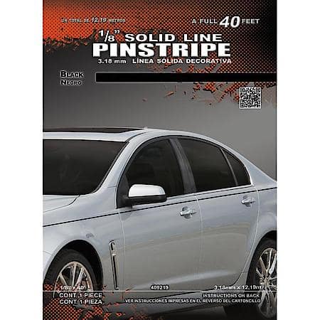 1/8"X40' Solid Black Pin Stripe