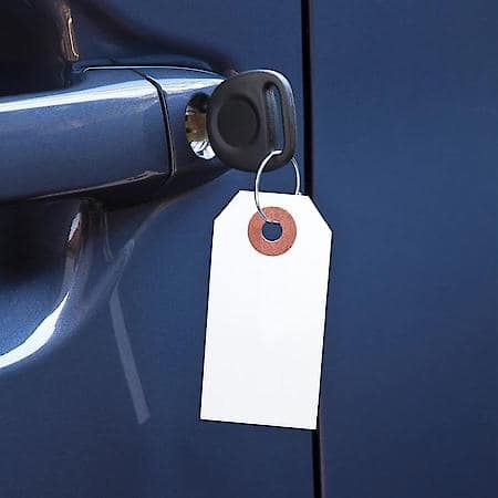 PAPER KEY TAG WITH RING