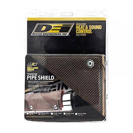 Titanium Pipe Shield, 6 Inches X 24 Inches, Up To 1350 Deg., Includes Hardware