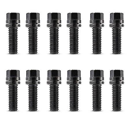 Wedge-Locking Header Bolts, 3/8"-16 Thread Diameter, 1" Long, 12 Bolt Set