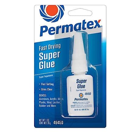 Super Glue: Fast Setting, Dries Clear, 1 ounce