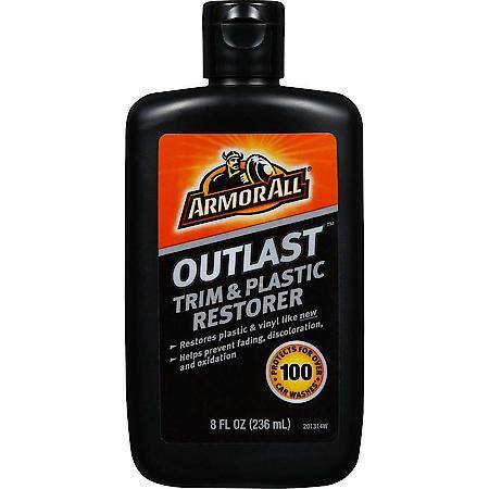Outlast Trim & Plastic Restorer, Protects for Over 100 Car Washes, 8 oz.