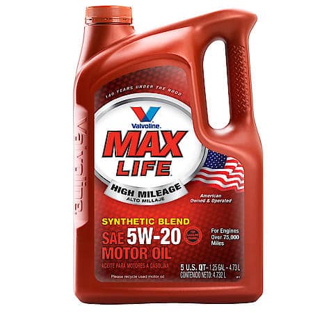 MaxLife 5W-20 Synthetic Blend Engine Oil, Prevents Engine Breakdown, 5 Quart