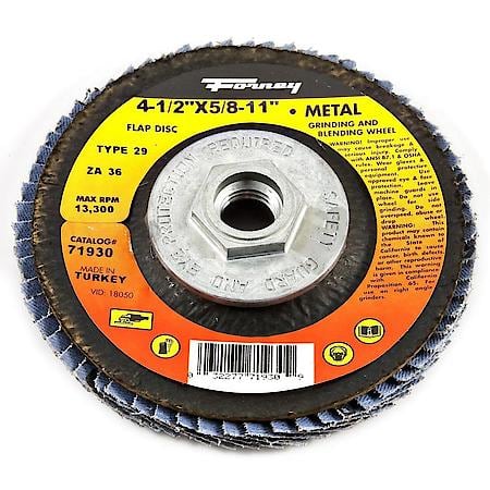 Flap Disc, Type 29 (Grinding And Finishing), 4-1/2 In X 5/8 In-11, Za36