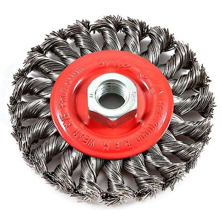Wire Wheel Knotted, 4 Inch x .020 Inch x 5/8 Inch-11 Arbor