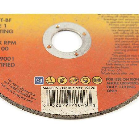 Cut-Off Wheel, Metal, Type 1, 4 Inch x 1/16 Inch x 5/7