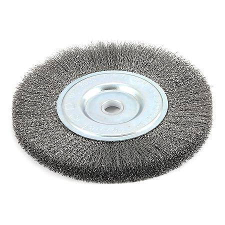 Crimped Wire Wheel, 6 Inch x .008 Inch x 1/2 Inch - 5/8 Inch Arbor