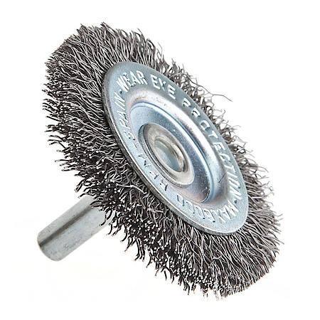 Crimped Wire Wheel, 2 Inch x .012 Inch x 1/4 Inch Shank