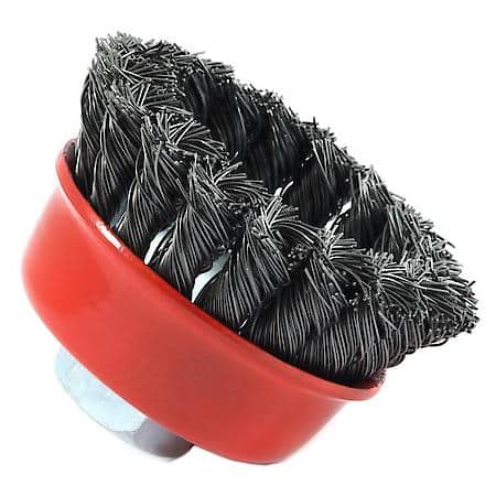 Cup Brush Knotted, 2-3/4 Inch x .020 Inch x 5/8 Inch-11 Arbor