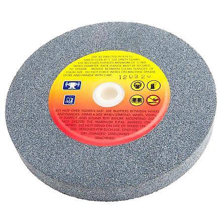 Bench Grinder Wheel, Type 1, 60 Grit - 6in x 3/4in x 1in arbor hole w/adapters for 1/2in, 5/8in & 3/4in