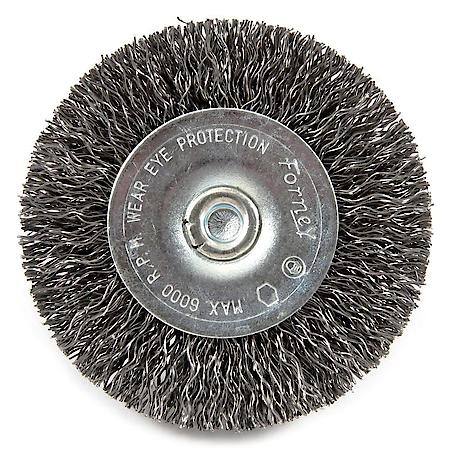 Crimped Wire Wheel, 2-1/2 Inch x .012 Inch x 1/4 Inch Hex Shank