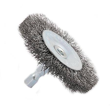 Crimped Wire Wheel, 2-1/2 Inch x .012 Inch x 1/4 Inch Hex Shank