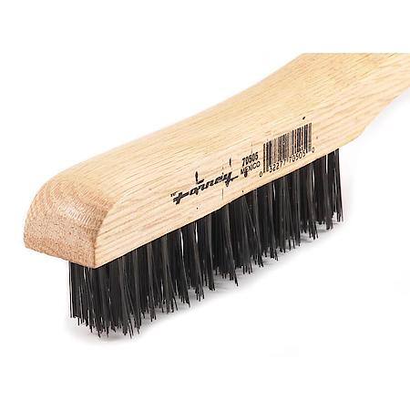 Scratch Brush with Shoe Handle, Carbon, 4 x 16 Rows