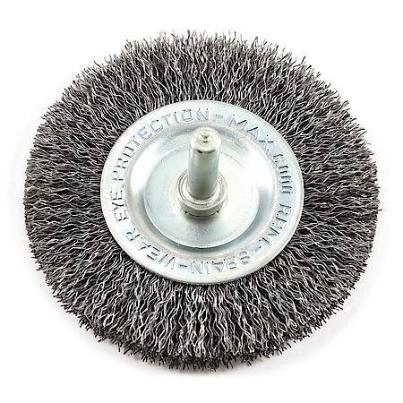 Crimped Wire Wheel, 3 Inch x .012 Inch x 1/4 Inch Shank