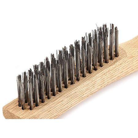 Stainless Steel Scratch Brush with Shoe Handle, 4 x 16 Rows