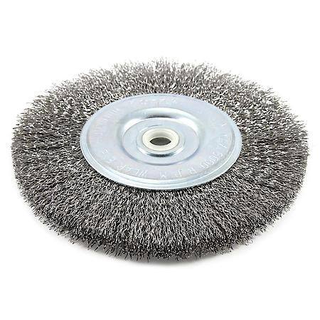 Crimped Wire Wheel, 6 Inch x .012 Inch x 1/2 Inch - 5/8 Inch Arbor