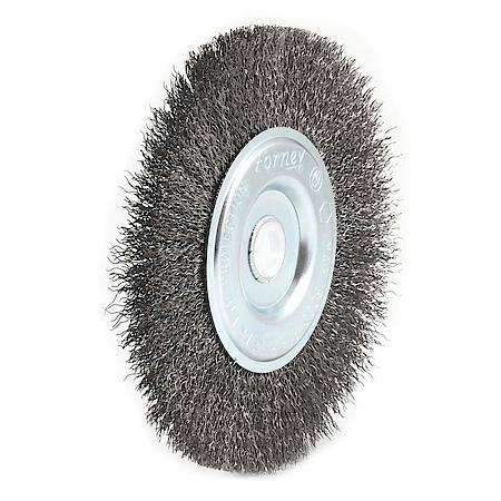 Crimped Wire Wheel, 6 Inch x .012 Inch x 1/2 Inch - 5/8 Inch Arbor