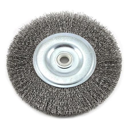 Crimped Wire Wheel, 6 Inch x .012 Inch x 1/2 Inch - 5/8 Inch Arbor