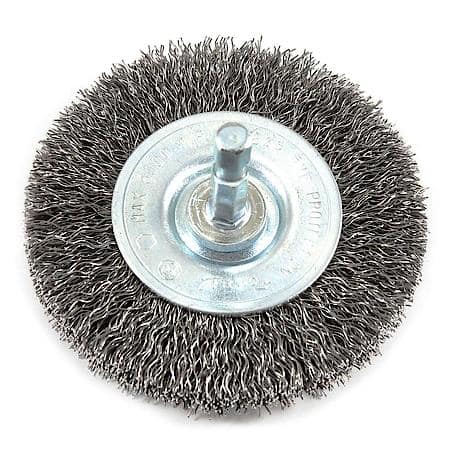 Crimped Wire Wheel, 3 Inch x .012 Inch x 1/4 Inch Hex Shank