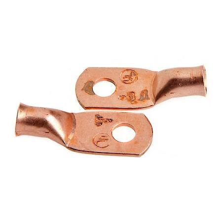 Premium Solid Copper Lug For Number 8 Cable, Number 10 Stud, 2-Pack