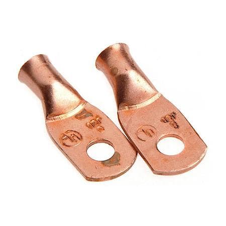 Premium Solid Copper Lug For Number 8 Cable, Number 10 Stud, 2-Pack