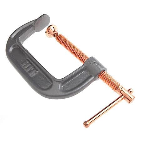 4in HD Malleable Iron C-Clamp, Copper Plated Spindles