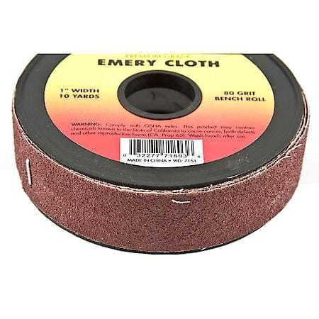 Emery Cloth Bench Roll, Aluminum Oxide 80 Grit, 30 Foot