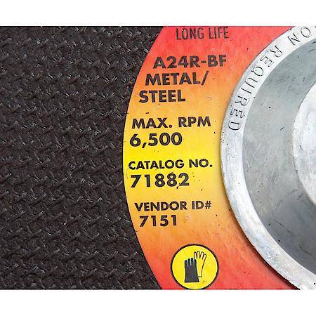 Grinding Wheel, Metal, Type 27, 8 Inch by 1/4 Inch by 5/8 Inch-10