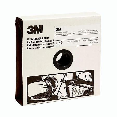 3M(TM) Utility Cloth Roll 314D, 1-1/2 in x 20 yd P400 J-weight, 5 per case