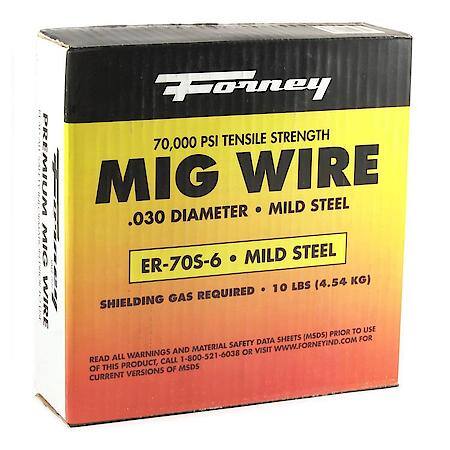 Solid Mild Steel Mig Wire .030 Diameter 10 Lb Spool (E70S-6)
