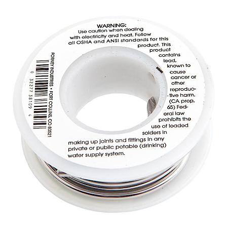 Solid Wire Solder - Size, 1/8in 50/50% Tin/Lead, General Use, (Not For Aluminum)