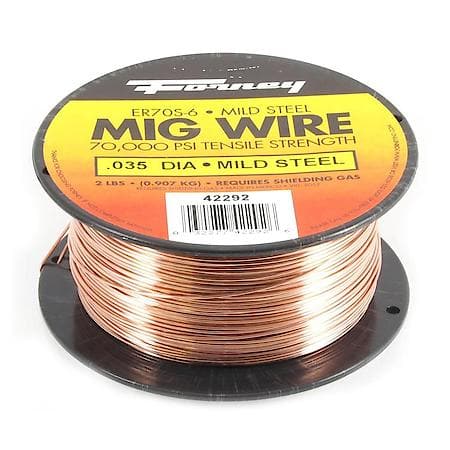 Solid Mild Steel Mig Wire .035 Diameter 2 Lb Spool (E70S-6)