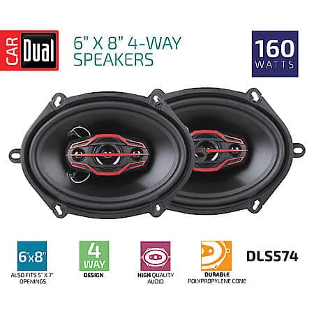 4-Way 5"X7"/6"X8" Speakers With 120 Watts Max And 30 Watts Continuous Power