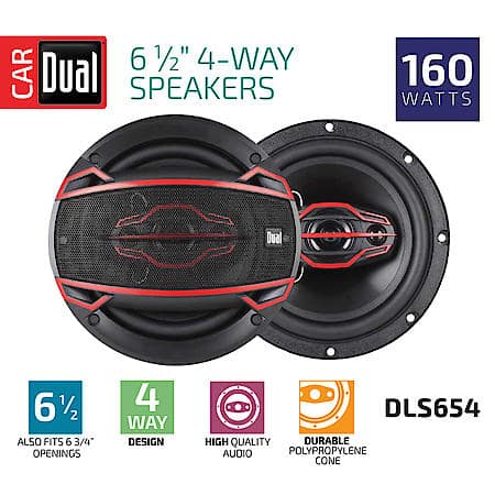 4-Way 6.5" Speakers With 160 Watts Max And 40 Watts Continuous Power Handling