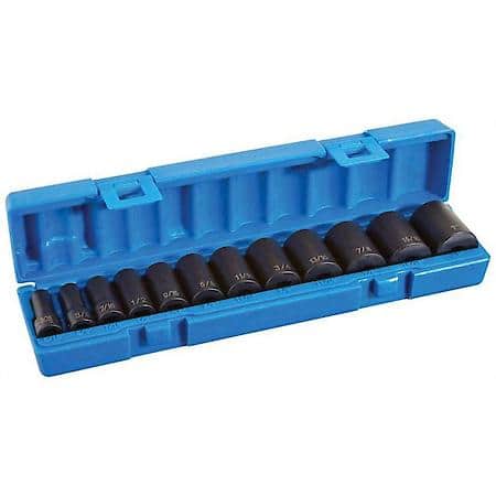 3/8 Drive 12 Piece Semi Deep Fractional Set