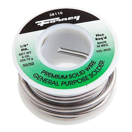 Solder, General Purpose Repair, Solid Core, 1/8 Inch, 8 Oz.