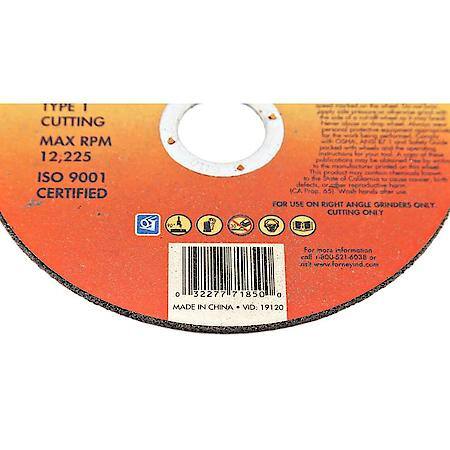 Cut-Off Wheel, Metal, Type 1, 5 Inch x 1/16 Inch x 7/8 Inch